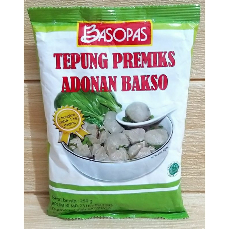 ✔MURAH Basopas Tepung Premik Adonan Bakso 250gr / Tepung Bakso / Perenyah Bakso