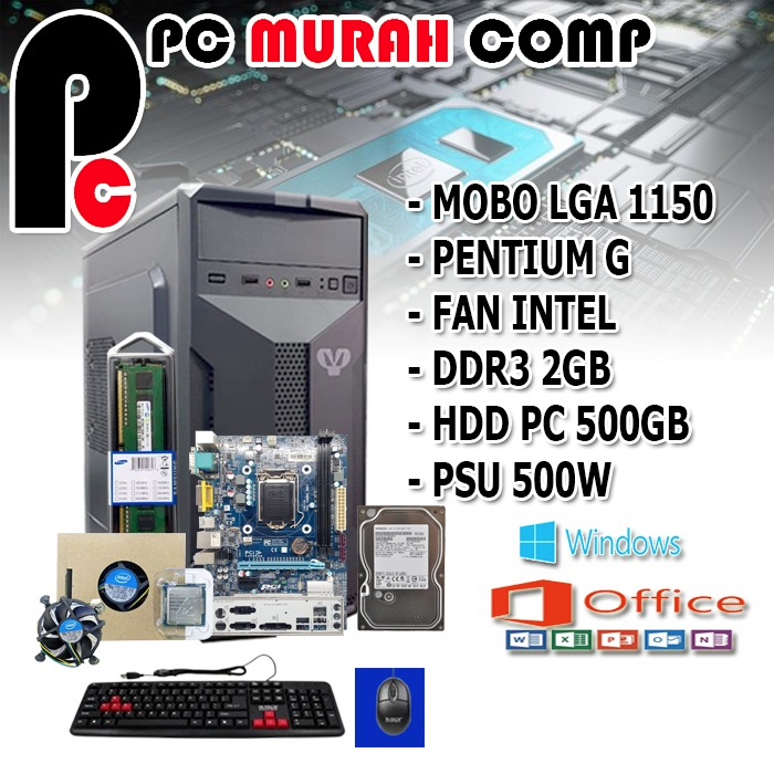 KOMPUTER RAKITAN PC OFFICE PENTIUM G LGA 1150 G3220 / G3240 / G3240