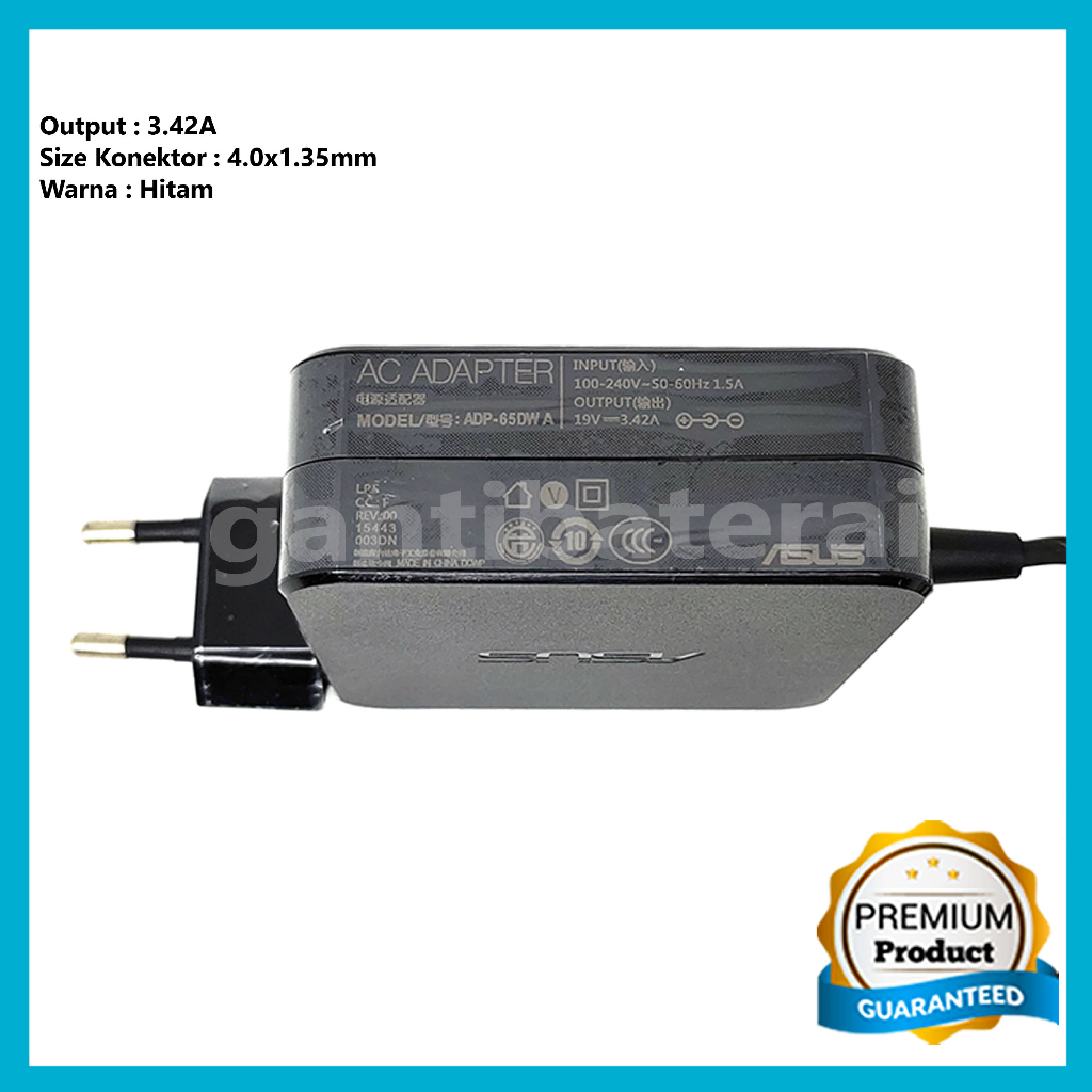 Adaptor Charger ASUS VIVOBOOK X505 X505Z X505ZA 19v 3.42a