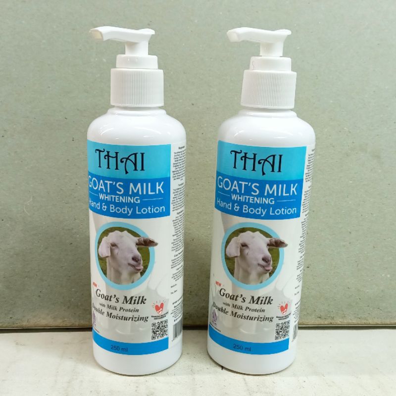 Whitening Thai Hand and Body Lotion Gots Milk 250 ml Double Moisturizing