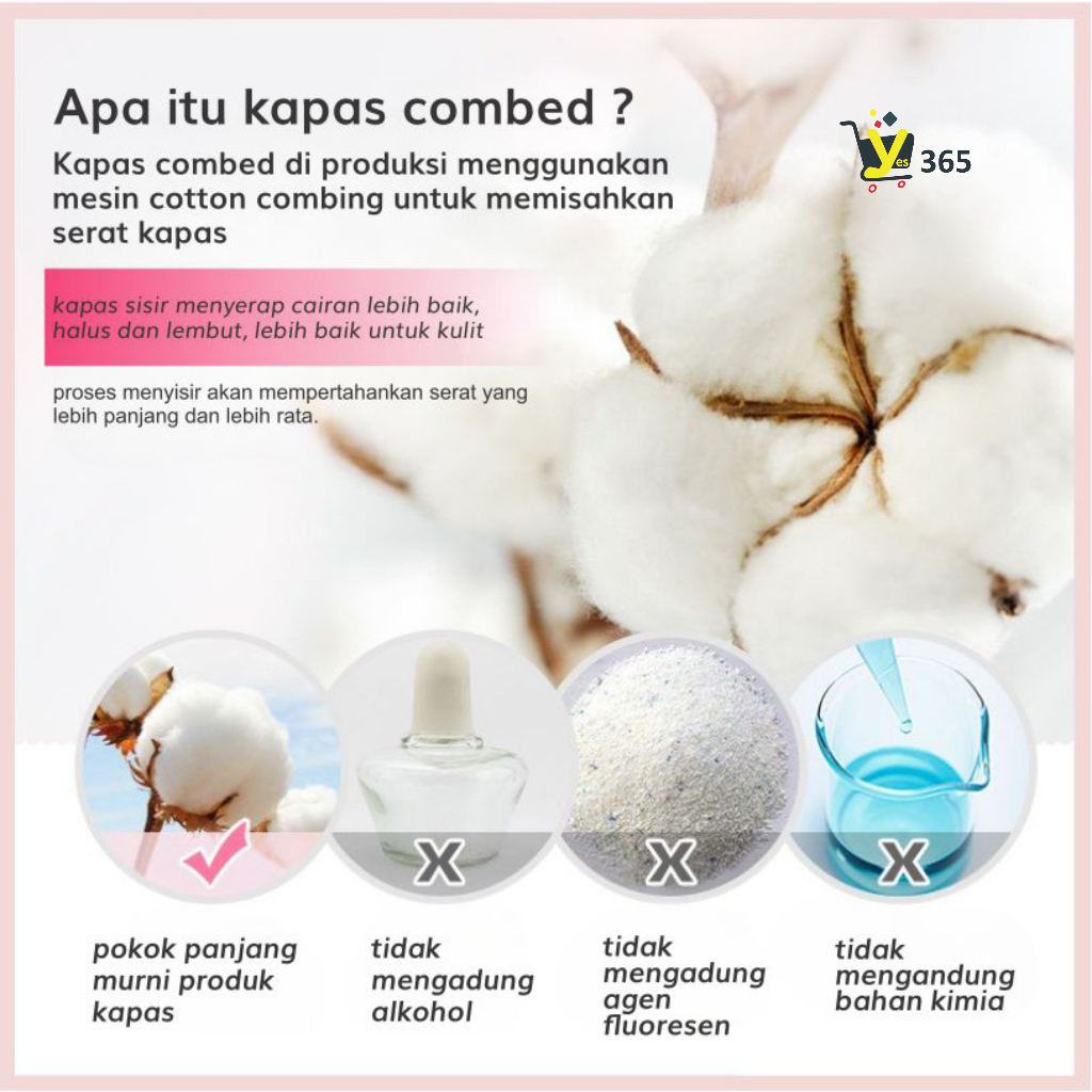 Kapas Toner Kapas Wajah Cotton Puff Remover Skin Care Isi 100 Lembar