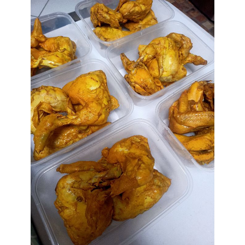 

Ayam Ungkep Bumbu Kuning/Ayam siap goreng/bonus sambal
