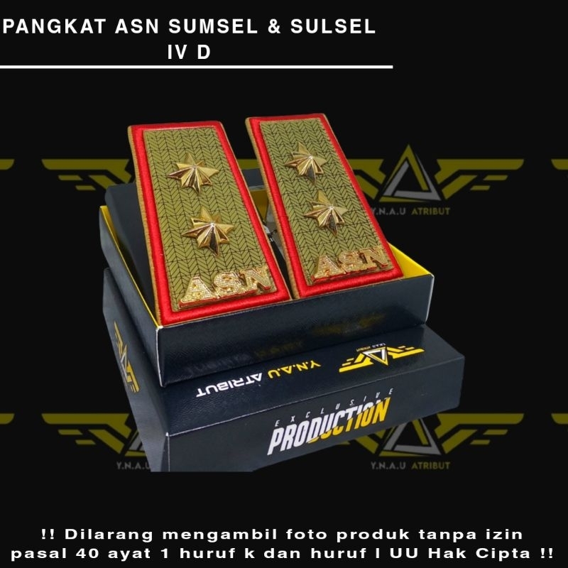 ATRIBUT ASN / PANGKAT ASN SUMSEL & SULSEL GOLONGAN 4D EXCLUSIVE