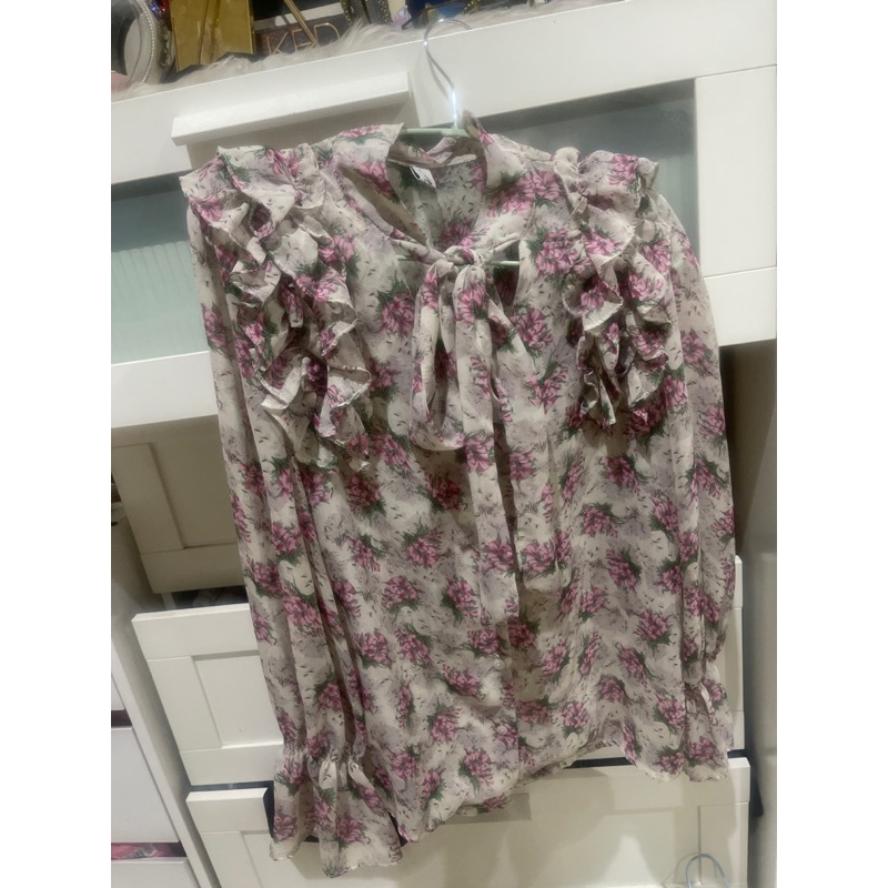 korean blouse floral