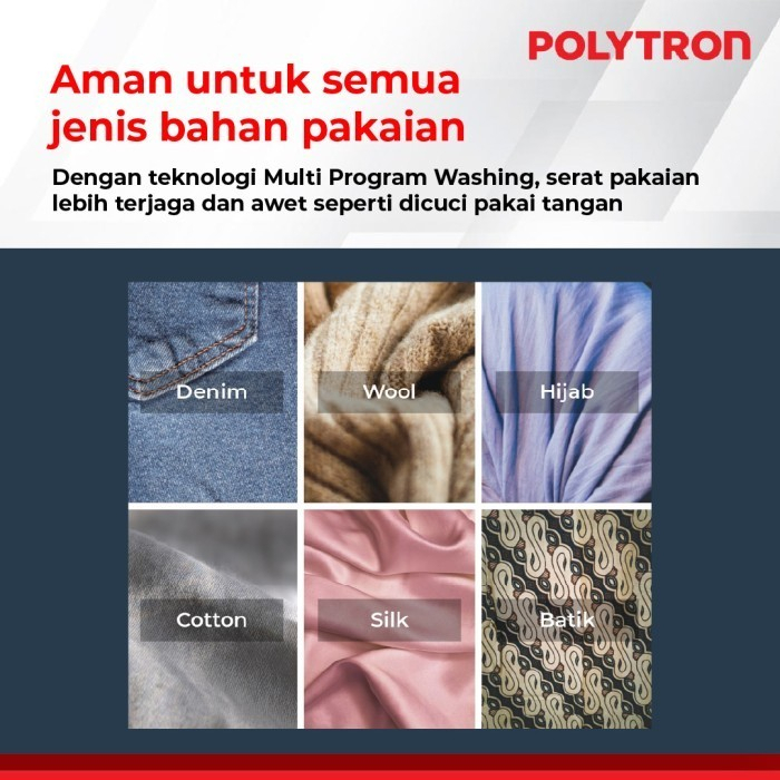 POLYTRON PAW 8029Y / PAW8029 Mesin Cuci 1 Tabung 8 KG