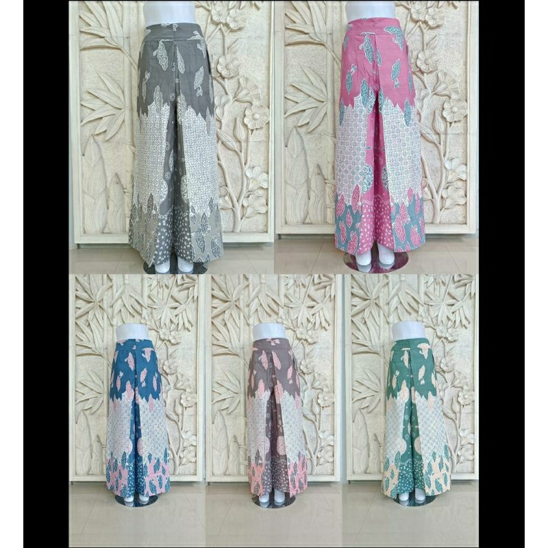 CELANA KULOT LAYER MOTIF MEGA MENDUNG CELANA BATIK TUMPUK KERJA KANTORAN BAWAHAN KEBAYA CELANA PANJA