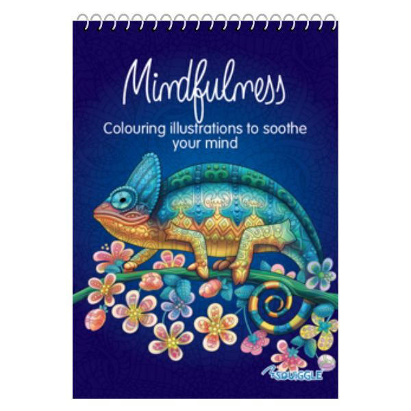 [Squiggle] UK Spiral Mindfulness Gecko Adult Colouring Book (Buku Mewarnai Dewasa)