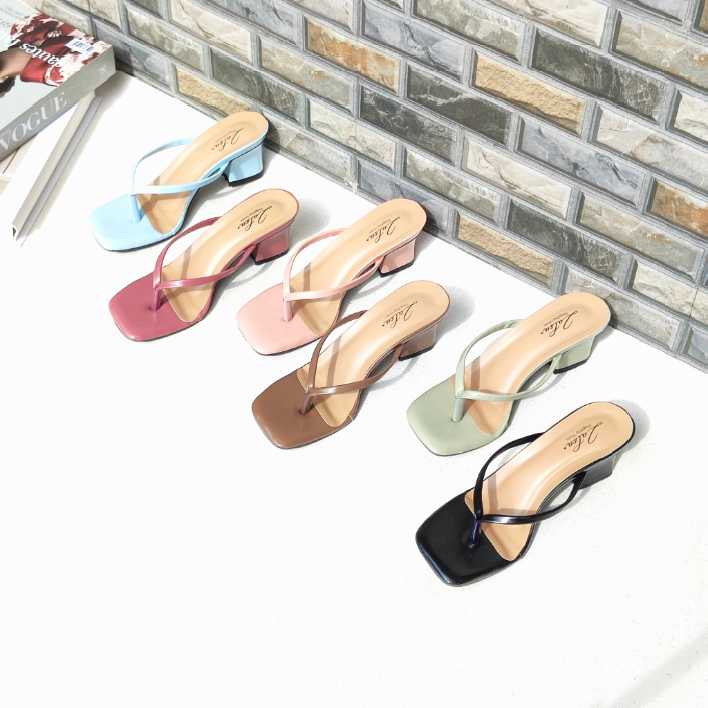 Sandal high heels 5CM Hak tahu Jepit wanita AN-01