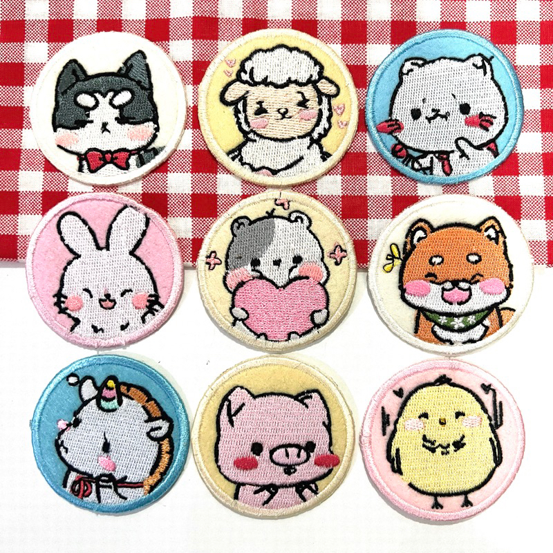 Patch Animal, Cute Story Book, Patch Bordir Hewan Lucu