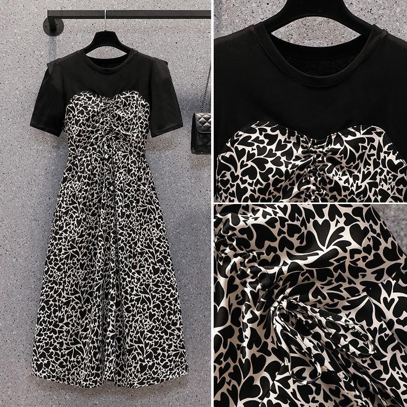 Black Dress Motif Love Love M424