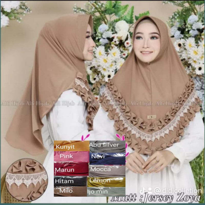 jilbab instan setandar/gotik renda