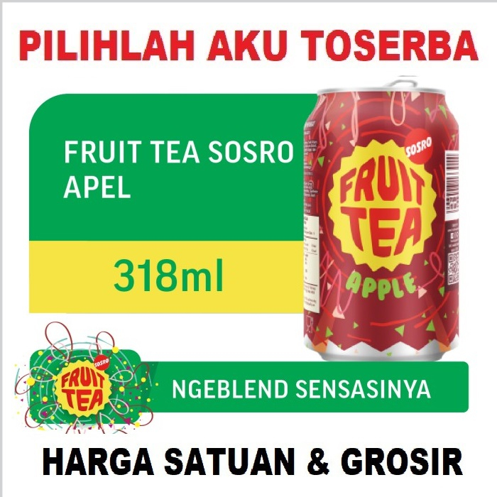 Fruit Tea Sosro APEL KALENG 318 ml - ( HARGA SATUAN )