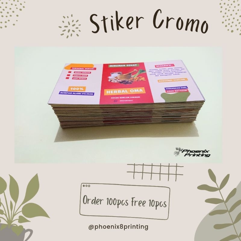 

Cetak Stiker Jamu Bahan Cromo Ukuran 12x6cm