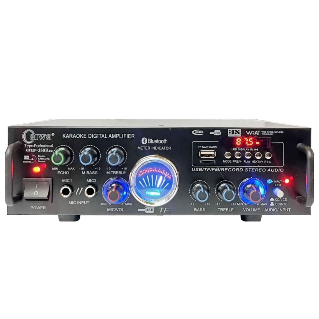 Power Amplifier Bluetooth Caiwa AW-350Rec Karaoke Stereo + MP3 Player Ampli Bluetooth FM Radio TF Card USB BT AUX/Audio Amplifier Bluetooth Karaoke CAIWA/Ampli Bluetooth CAIWA Karaoke Bisa Rekam Suara | FMS