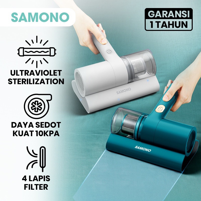 Promo Samono 300W Vacum Anti Dust Mite UV-C Vacuum Cleaner Portable Vakum Lowertage Mesin Penyedot Debu dan Tungau 4 Filterasi Dustmite Sterilization SW-MPG400