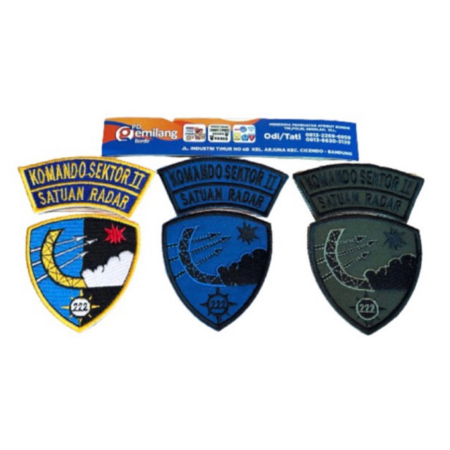 LOGO LOKASI l SATUAN RADAR (satrad) TNI AU |  Tulis no Satrad diketerangan | Badge Logo Lokasi Bordi