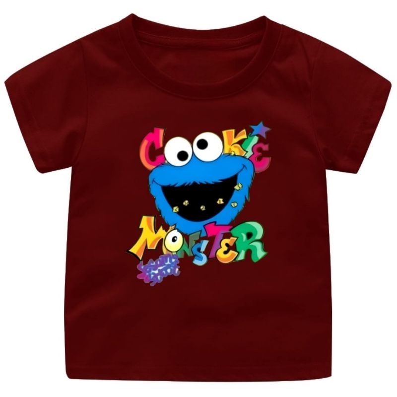 Baju Kaos Anak COOKIE MONSTER 1-13 TAHUN/REAMAJA/DEWASA