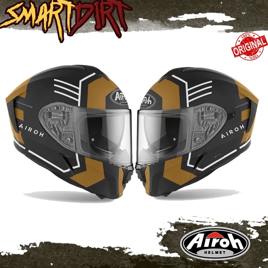 HELM MOTOR AIROH SPARK THRILL GOLD MATT HELMET AIROH SPARK GOLD ORI