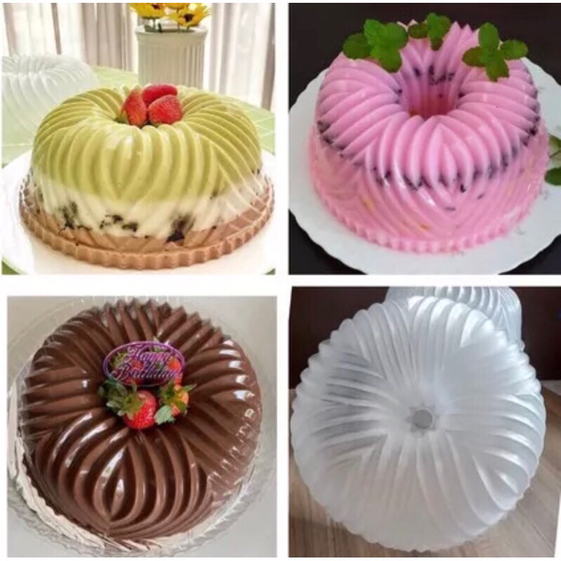 Cetakan Loyang Puding/Agar Agar Bavaya Besar Plastik