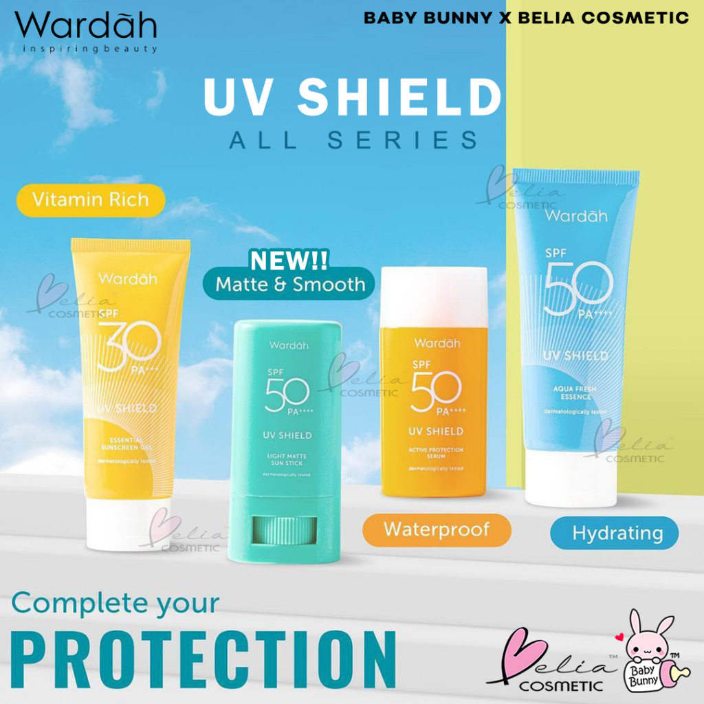 ❤ BELIA ❤ WARDAH UV Shield Aqua Fresh Essence | Active Protection Serum | SPF 50 PA++++ Sunscreen Sun Screen | Baby Bunny