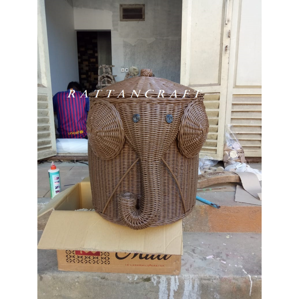 Rotan Loundry Gajah/Keranjang rotan