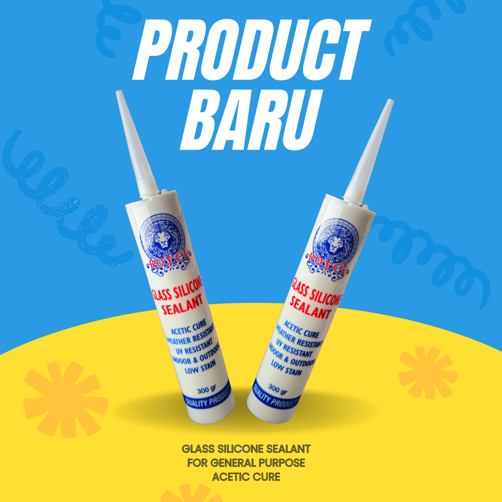 Lem Sealant Tabung Botol Kenshin Perekat Bangunan Pintu Jendela Asam White Clear Black General Purpose GP