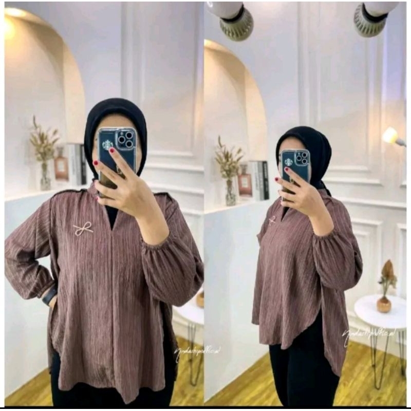 LIVIA BLOUSE-Blouse wanita polos -Blouse lady crush