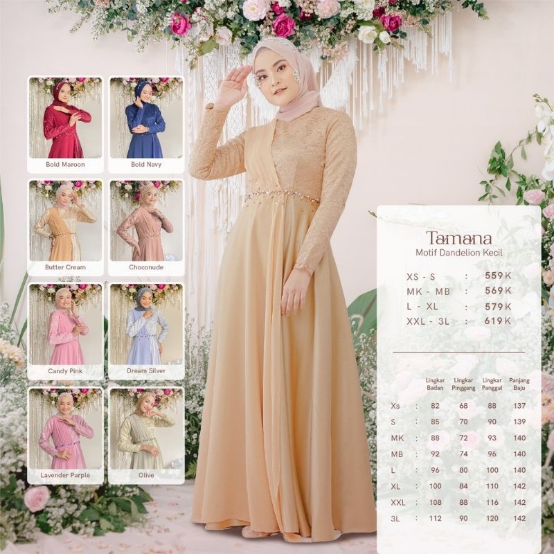 DRESS BRUKAT CANTIK DRESS KONDANGAN LAMARAN SIMPLE AKAD