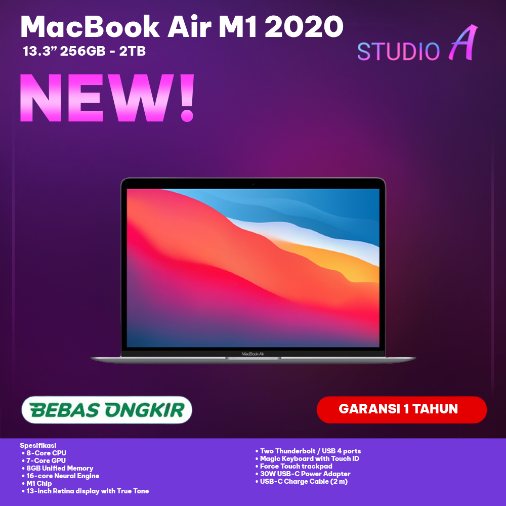 Macbook Air 2020 13 inch M1 Chip 8 Core 8GB/ 256GB