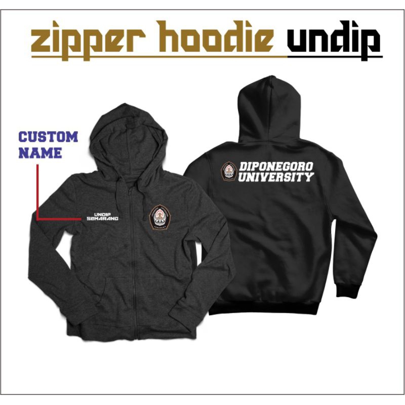 Zipper Undip Jaket Hoodie Pascasarjana Universitas Diponegoro