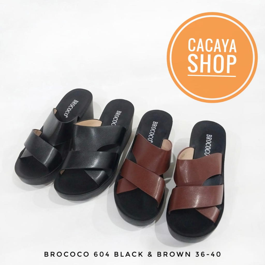 SANDAL WEDGES WANITA BROCOCO 604 CACAYA