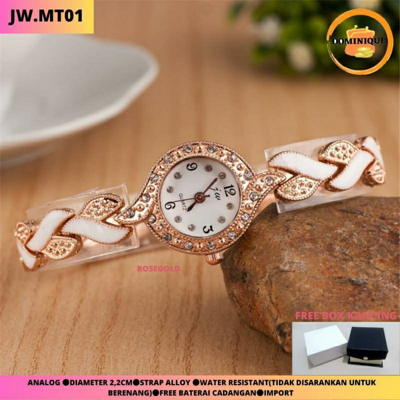 JW.MT 01 JAM TANGAN WANITA ANALOG BARU KLASIK ORIGINAL BY DOMINIQUE