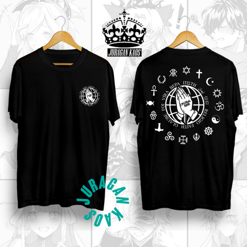 Kaos Baju Distro PLURALISME FAITH KAOS DISTRO BAJU PLURALISME AGAMA PAKAIAN PRIA COTTON COMBED 30S