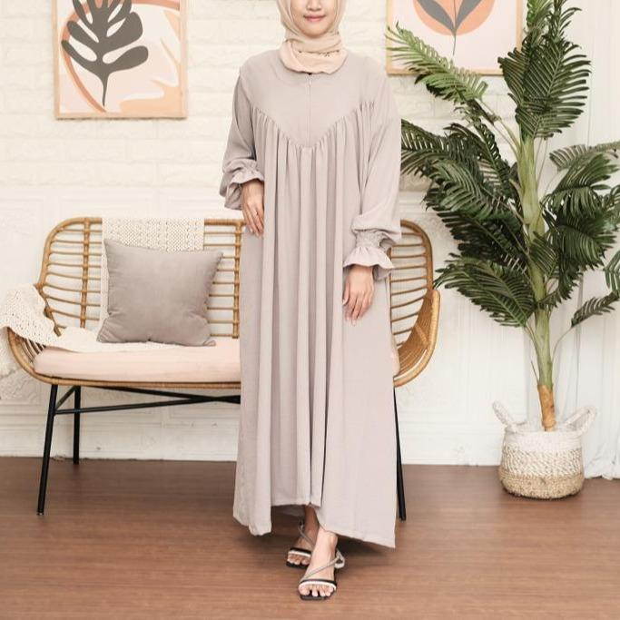 VS - RUMANIYA DRESS WANITA CRINCLE AIRFLOW / GAMIS WANITA MUSLIMAH