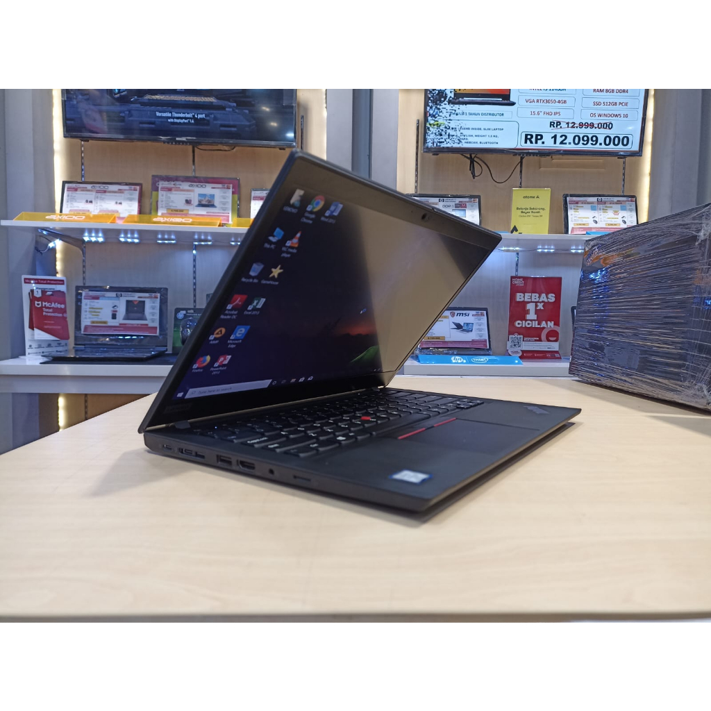 LAPTOP SLIM SECOND MURAH LENOVO THINKPAD T490 INTEL CORE i5 - 8365U 8GB 512GB 14&quot; FHD TOUCH WINDOWS 10 PRO