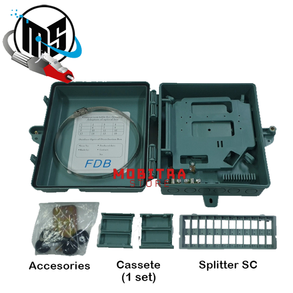 Combo ODP Mini + 8 Core SC Splitter Cassete Box | ODP 8 Core Lengkap