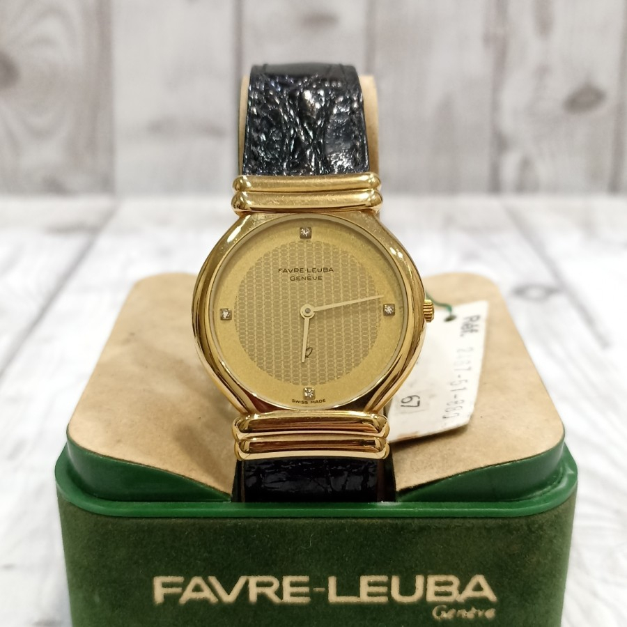 Jam Tangan Favre Leuba Q Classic Diamond Quartz Vintage Original Langka Asli Murah Terbaru