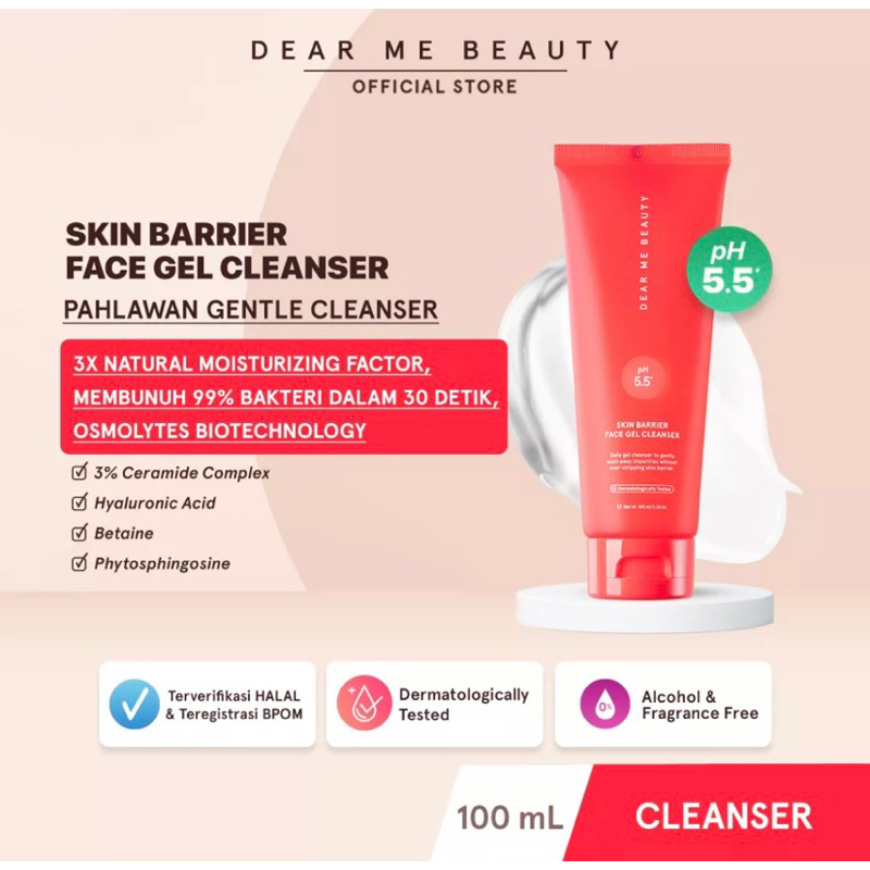 Dear Me Beauty Skin Barrier Face Gel Cleanser - 30 ml 100ml