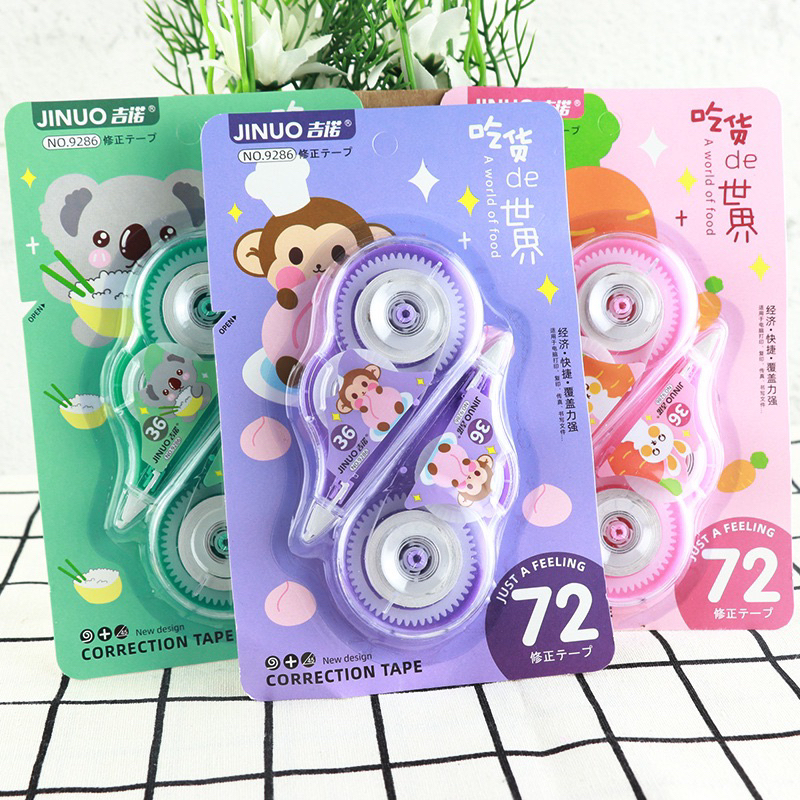 

TIP-EX KERTAS JINOU 9286 | CORRECTION TAPE KERTAS | PENGHAPUS BOLPEN TIPE KERTAS | TIPEX PITA | STIPO KERTAS