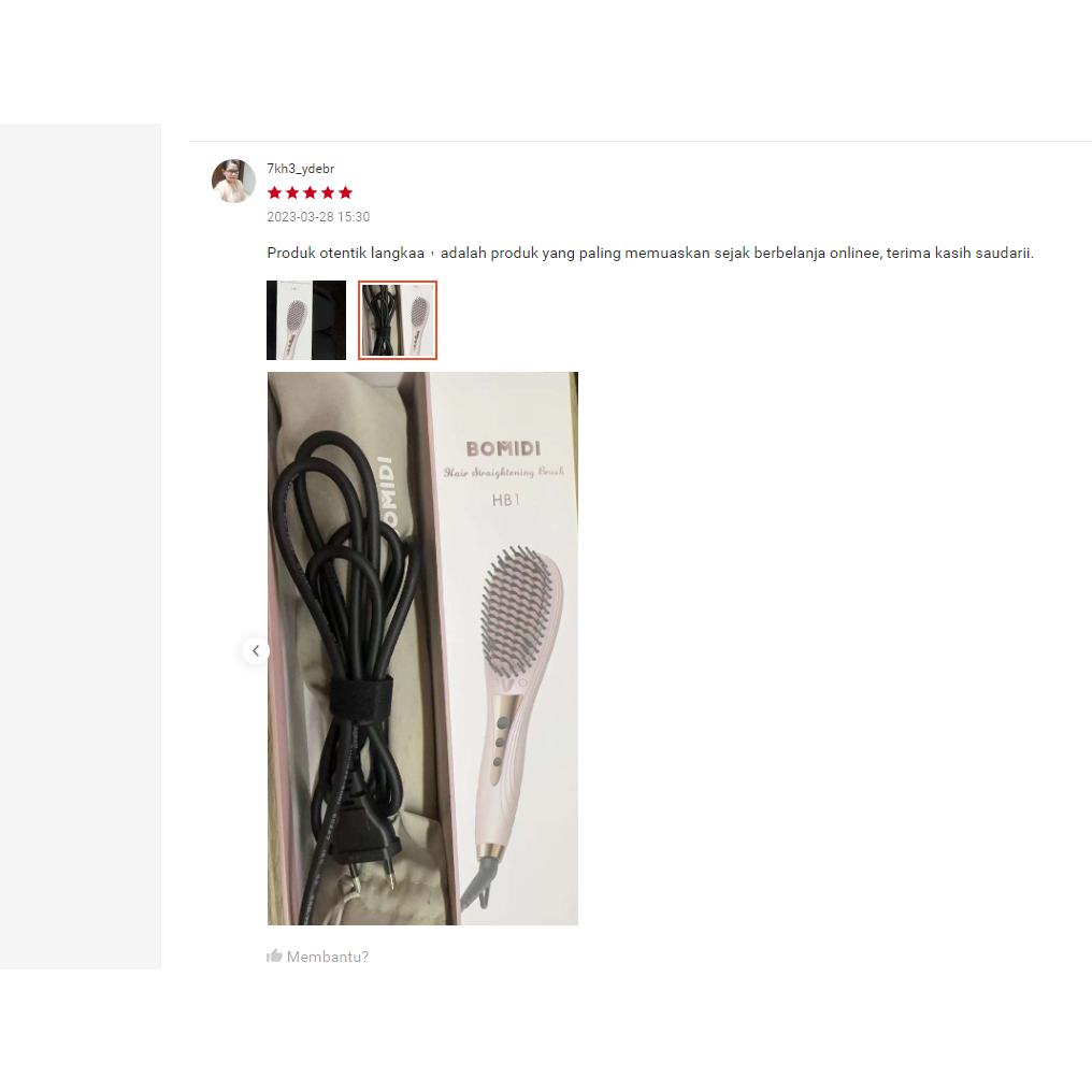 BOMIDI Hair Straightener HB1 Catokan Rambut Pelurus Curly Catok Iron