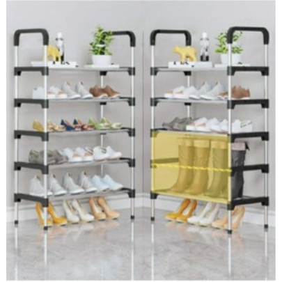 tempat sepatu susun 5 / tempat sepatu 5 tingkat rangka besi dan plastik / tempat sepatu dan sandal s