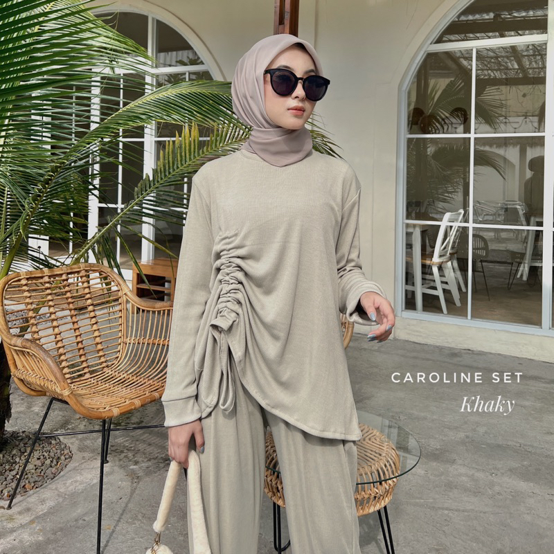 CAROLINE SET BY REREYSHOP / ONE SET KNIT PREMIUM / ONE SET KNIT MURAH