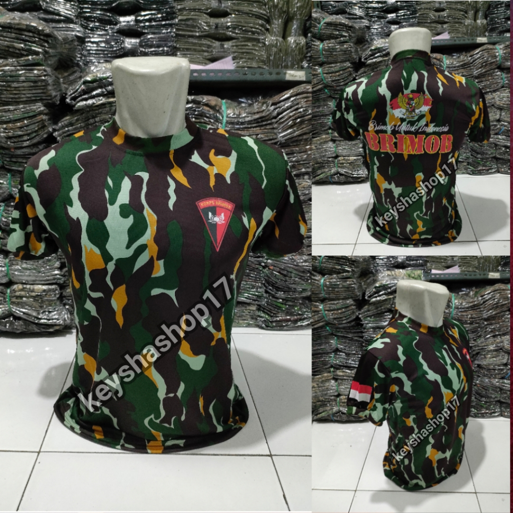Kaos loreng brimob / Kaos loreng brimob untuk indonesia