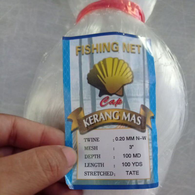 Jaring ikan 3 inchi 0.20 100md/100yds tate jaring ikan import kwalitas bagus pukat ikan jaring ikan senar