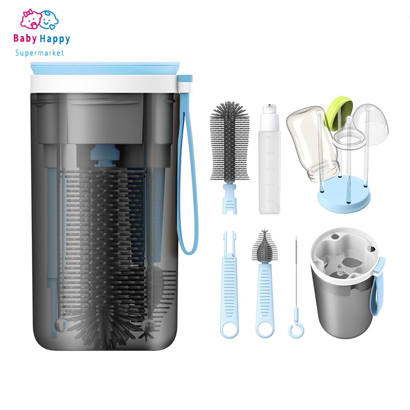 RK KAPAL 24 JAM 6in1 Yotime Home Travel Baby Set Sikat Botol Silikon Rak Drainase Multifungsi