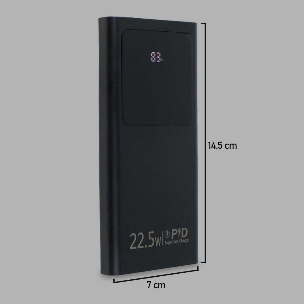 Power Bank Fast Charging LED Light USB Output 22.5W 10000mAh Powerbank Isi Daya Smartphone Tablet Cepat Berkualitas