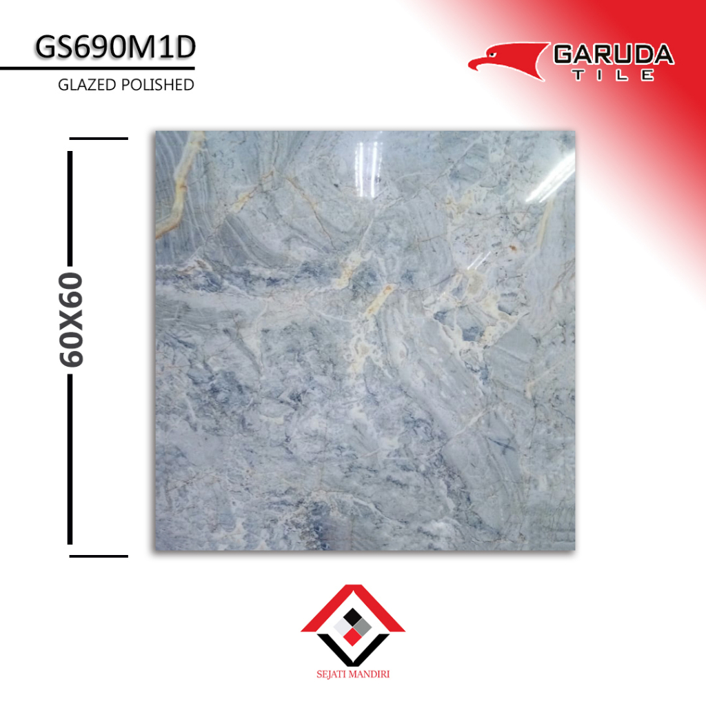 granit 60x60 - motif marmer - garuda gin dark grey