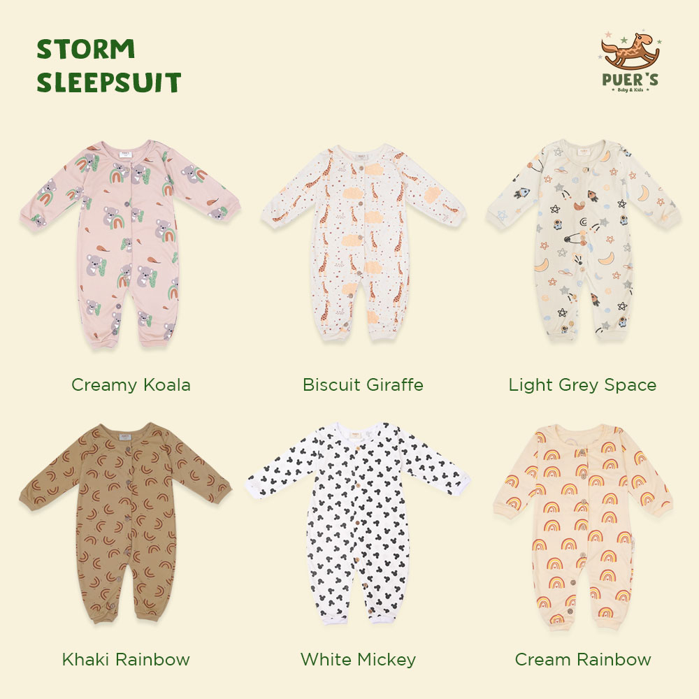 SLEEPSUIT BAYI PUER'S STORM (JUMPER BAYI/PAKAIAN TIDUR BAYI)