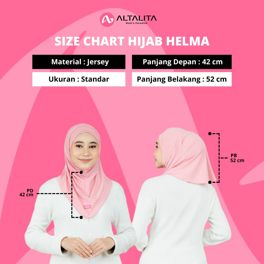 Altalita - Jilbab Sport Instan Helma Lubang Telinga Masker Headset Earphone Kacamata Bahan Jersey Premium Cocok untuk Olahraga Volly Futsal Senam dan Sehari-hari