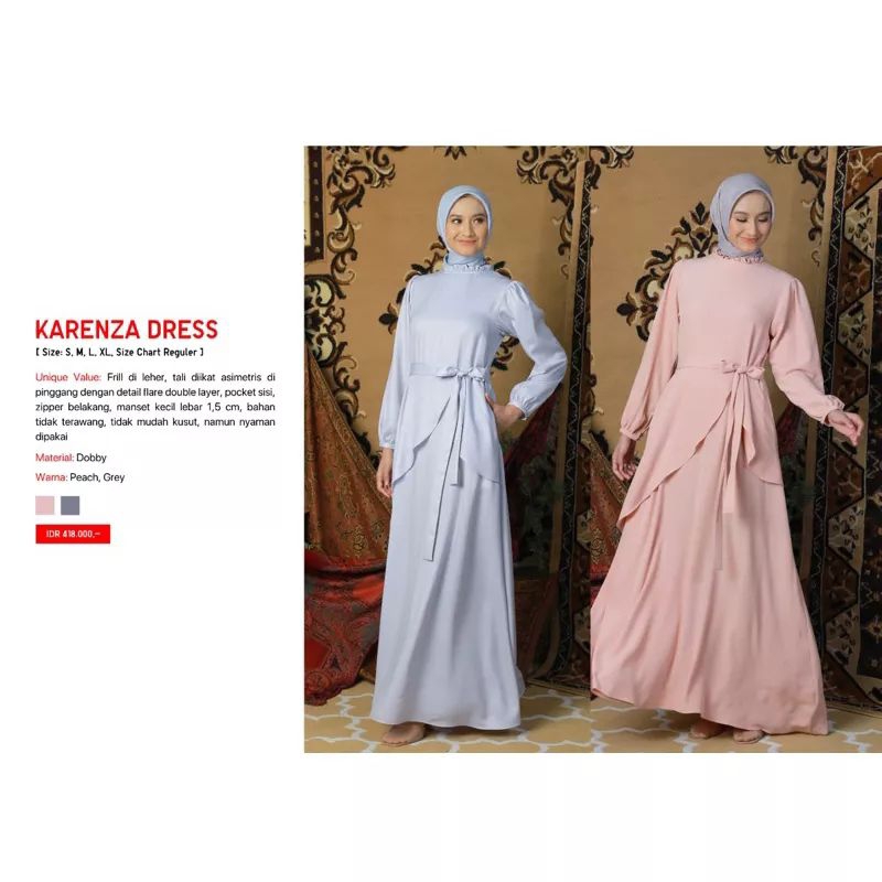 Zoya Gamis Muslim Wanita Karenza Dress